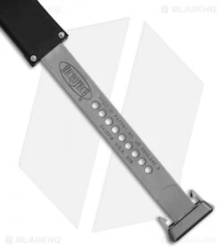 Microtech Halo VI Tanto OTF Automatic Knife Black (4.4" Satin) 250-4 -Blade HQ Shop Microtech Halo VI Tanto OTF Black Satin 250 4 BHQ 84173 jr pullout