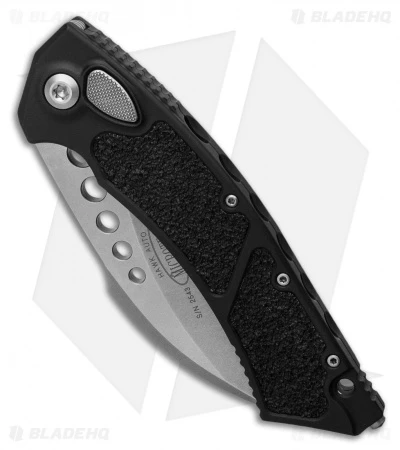Microtech Hawk Automatic Knife (4" Full Serrations Stonewash) 166-12 4 Microtech Hawk Automatic Knife (4" Full Serrations Stonewash) 166-12 - Image 2