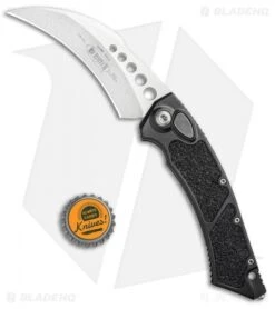 Microtech Hawk Automatic Knife (4" Stonewash) 166-10 -Blade HQ Shop Microtech Hawk Automatic Knife Proof Run Stonewash 166 10PR BHQ 99409 LS Bottlecap jr