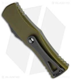 Microtech Hera D/E Automatic Knife Dagger OD Green Aluminum (3" Black) 8 Microtech Hera D/E Automatic Knife Dagger OD Green Aluminum (3" Black) -Blade HQ Shop Microtech Hera DE Auto Dagger Green Aluminum Black BHQ 145421 jr side