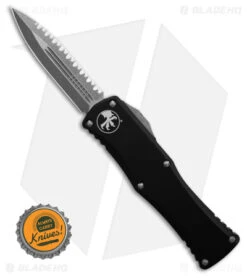 Microtech Hera D/E OTF Automatic Knife Black (3" Apocalyptic Serrated) 702-12AP -Blade HQ Shop Microtech Hera DE OTF Automatic Knife Black 3 in Apocalyptic Serrated BHQ 181679 hd size