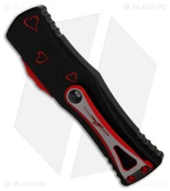 Microtech Hera D/E Signature Series Auto Knife Dagger Twin Flames (3" Two-Tone) -Blade HQ Shop Microtech Hera DE Signature Series AK Dagger Twin Flames 3in two tone BHQ 180928 td side