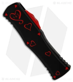 Microtech Hera D/E Signature Series Auto Knife Dagger Twin Flames (3" Two-Tone) -Blade HQ Shop Microtech Hera DE Signature Series AK Dagger Twin Flames 3in two tone BHQ 180928 td spine