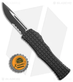 Microtech Hera S/E Frag SS OTF Automatic Knife Black (3" Black Serr) -Blade HQ Shop Microtech Hera SE Frag Partial Serr OTF Auto Black Black BHQ 178764 jr bottlecap