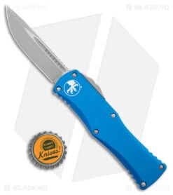 Microtech Hera S/E OTF Automatic Knife Blue Aluminum (3" Apocalyptic) -Blade HQ Shop Microtech Hera SE OTF Auto Blue Aluminum Apocalyptic BHQ 179049 jr bottlecap