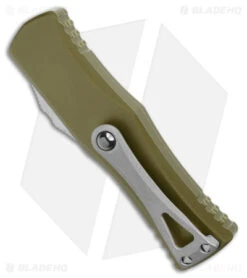 Microtech Hera S/E OTF Auto Knife DP OD Green Alum (3" Apoc SW)703-10 APOD -Blade HQ Shop Microtech Hera SE OTF Auto OD Green Aluminum Apocalyptic SW BHQ 177623 jr side