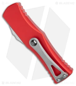 Microtech Hera S/E OTF Automatic Knife Red (3" Stonewash) -Blade HQ Shop Microtech Hera SE OTF Auto Red SW BHQ 176515 jr side