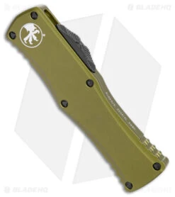 Microtech Hera S/E OTF Automatic Knife OD Green (3.1" Black) -Blade HQ Shop Microtech Hera SE Partial Serr OTF Auto OD Green Black BHQ 178762 jr spine