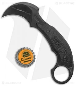 Microtech Bastinelli Signature Iconic Karambit Fixed Blade Knife CF (Black) -Blade HQ Shop Microtech Iconic Fixed Signature Series Right Hand Carry DLC Standard Black 118 1 DLSCR BHQ 138701 jr bottlecap