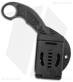 Microtech Bastinelli Signature Iconic Karambit Fixed Blade Knife CF (Black) -Blade HQ Shop Microtech Iconic Fixed Signature Series Right Hand Carry DLC Standard Black 118 1 DLSCR BHQ 138701 jr sheath