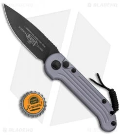 Microtech LUDT Automatic Knife Gray (3.4" Black) 135-1GY -Blade HQ Shop Microtech LUDT Auto Gray Black 135 1GY BHQ 49077 jr bottlecap