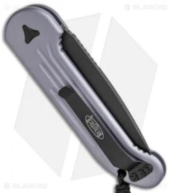 Microtech LUDT Automatic Knife Gray (3.4" Black) 135-1GY -Blade HQ Shop Microtech LUDT Auto Gray Black 135 1GY BHQ 49077 jr side