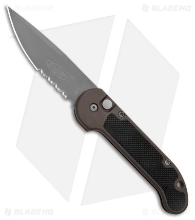 Microtech LUDT Automatic Knife Black Aluminum (4" Bead Blasted Serrated ATS-34) 3 Microtech LUDT Automatic Knife Black Aluminum (4" Bead Blasted Serrated ATS-34)