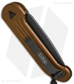 Microtech LUDT Automatic Knife Tan (3.4" Black Serr) 135-2TA -Blade HQ Shop Microtech LUDT Auto Tan Black Serr 135 2TA BHQ 8567 jr side