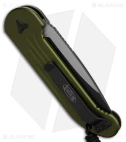 Microtech LUDT Automatic Knife OD Green (3.4" Black) 135-1OD -Blade HQ Shop Microtech LUDT Automatic Knife OD Green 3in Black BHQ 4642 td side