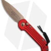 Microtech LUDT Automatic Knife Red (3.4" Bronze) 135-13RD -Blade HQ Shop Microtech LUDT Automatic Knife Red 3in Bronze BHQ 50130 td