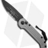 Microtech LUDT Gray Automatic Knife (3.4" Black Serr) 135-2GY -Blade HQ Shop Microtech LUDT Gray Auto Black Serr 135 2GY BHQ 10567 jr
