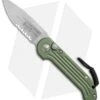 Microtech LUDT Automatic Knife OD Green (3.4" Stonewash Serr) 135-11OD -Blade HQ Shop Microtech LUDT OD green sw serr 135 11OD BHQ 51947 jr