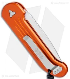 Microtech LUDT Automatic Knife Orange (3.4" Satin) 135-4OR -Blade HQ Shop Microtech LUDT Orange Satin 135 4OR BHQ 75239 jr side