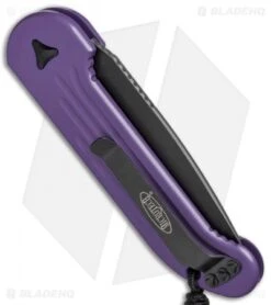 Microtech LUDT Automatic Knife Purple (3.4" Black Serr) 135-2PU -Blade HQ Shop Microtech LUDT Prpl Black Serr 135 2PU BHQ 69023 jr side