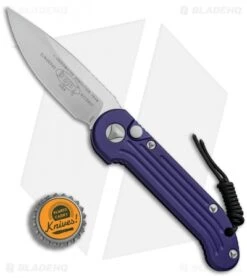 Microtech LUDT Automatic Knife Purple (3.4" Satin) 135-4PU -Blade HQ Shop Microtech LUDT Purple Satin BHQ 79573 er bottlecap