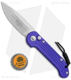Microtech LUDT Automatic Knife Purple (3.4" Stonewash) 135-10PU -Blade HQ Shop Microtech LUDT Standard Purple SW 135 10PU BHQ 110721 jr bottlecap 1