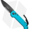 Microtech LUDT Automatic Knife Turquoise (3.4" Black Serr) 135-2TQ -Blade HQ Shop Microtech LUDT Turq Black Serr 135 2TQ BHQ 69022 jr