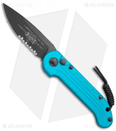 Microtech LUDT Automatic Knife Turquoise (3.4" Black Serr) 135-2TQ 3 Microtech LUDT Automatic Knife Turquoise (3.4" Black Serr) 135-2TQ