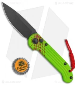 Microtech LUDT Zombie Edition Automatic Knife (3.4" Black) 135-1Z -Blade HQ Shop Microtech LUDT Zombie Edition Auto Black 135 1Z BHQ 113538 jr bottlecap