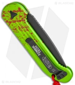 Microtech LUDT Zombie Edition Automatic Knife (3.4" Black) 135-1Z -Blade HQ Shop Microtech LUDT Zombie Edition Auto Black 135 1Z BHQ 113538 jr side