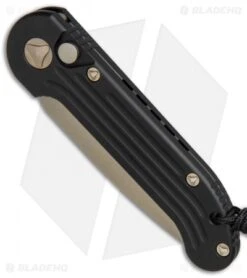 Microtech LUDT Automatic Knife Black (3.4" Bronze) 135-13 -Blade HQ Shop Microtech LUDT black bronze bronze BHQ 77283 er spine