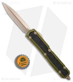Microtech Makora D/E Signature Series OD Green (3.4" Bronze) -Blade HQ Shop Microtech Makora DE Signature Series OD Green Black Inlay Bronze BHQ 180414 jr bottlecap