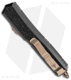 Microtech Marfione Makora II D/E OTF Auto Stingray Inlay (3.25" Damascus) -Blade HQ Shop Microtech Makora II DE Auto Dagger Stingray Inlay Damascus BHQ 146697 jr side