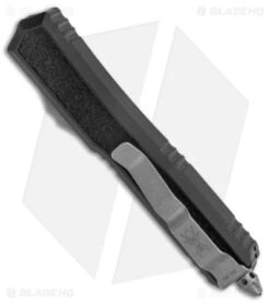 Microtech Makora Signature D/E OTF Automatic Knife Black (3.4" Apocalyptic) -Blade HQ Shop Microtech Makora Signature DE OTF Auto Black Aluminum Apocalyptic BHQ 144025 jr side