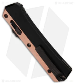 Microtech Marfione Custom Glykon OTF Auto Knife Black (3.75" Tiger Mai Damascus) -Blade HQ Shop Microtech Marfione Custom Glykon OTF AK Black ein Tiger Mai Damascus BHQ 180604 td side