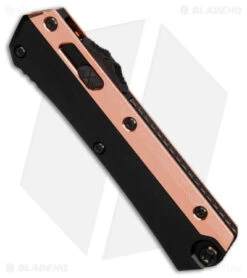 Microtech Marfione Custom Glykon OTF Auto Knife Black (3.75" Tiger Mai Damascus) -Blade HQ Shop Microtech Marfione Custom Glykon OTF AK Black ein Tiger Mai Damascus BHQ 180604 td spine