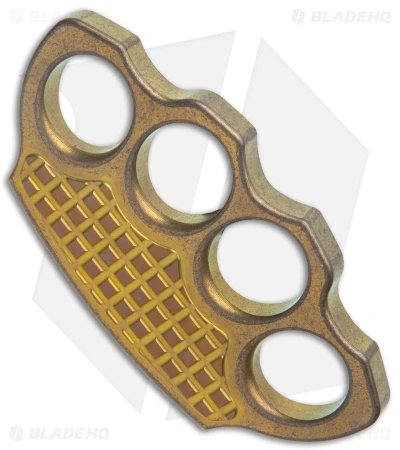 Microtech Marfione Custom Hand Tank Paperweight - Antique Gold 4 Microtech Marfione Custom Hand Tank Paperweight - Antique Gold - Image 2