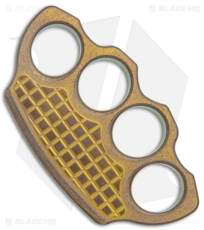 Microtech Marfione Custom Hand Tank Paperweight - Antique Gold 3 Microtech Marfione Custom Hand Tank Paperweight - Antique Gold