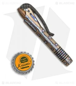 Microtech Marfione Custom Siphon II Flamed Titanium W/ LS Carbon Fiber -Blade HQ Shop Microtech Marfione Custom Siphon II flamed ti lscf BHQ 68909 er size