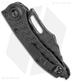 Microtech Marfione Custom Stitch Auto Knife DLC Borka (CFw/DLC TT Hardware) -Blade HQ Shop Microtech Marfione Custom Stictch Auto Borka CF DLC Textured BHQ 175999 jr side