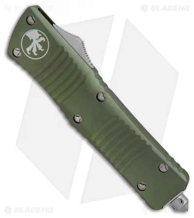 Microtech OD Green Troodon D/E OTF Automatic Knife (3" Satin Serr) 138-5OD 4 Microtech OD Green Troodon D/E OTF Automatic Knife (3" Satin Serr) 138-5OD - Image 2