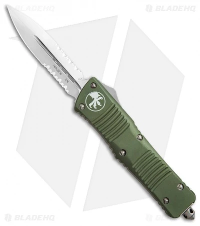 Microtech OD Green Troodon D/E OTF Automatic Knife (3" Satin Serr) 138-5OD 3 Microtech OD Green Troodon D/E OTF Automatic Knife (3" Satin Serr) 138-5OD