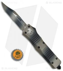 Microtech Combat Troodon Bowie OTF Automatic Knife (3.8" Tan Camo) 146-1TC -Blade HQ Shop Microtech OTF Combat Troodon Bowie Tan Camo 146 1TC BHQ 68508 jr bottlecap