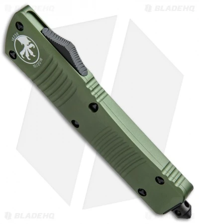Microtech Combat Troodon S/E OTF Automatic Knife Green (3.8" Black Serr) 143-2OD 4 Microtech Combat Troodon S/E OTF Automatic Knife Green (3.8" Black Serr) 143-2OD - Image 2