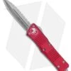 Microtech Red Combat Troodon OTF Knife (3.8" Stonewash Full Serr) 142-12RD LTD -Blade HQ Shop Microtech Red Combat Troodon OTF Knife 3.8in Stonewash Full Serr 142 12RD LTD BHQ 12542 LS