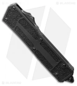 Microtech Scarab II S/E OTF Automatic Knife Black (3.75" Black) 278-1T -Blade HQ Shop Microtech Scarab II S E OTF Automatic Knife Black Tactical 3.9 Black 278 1T BHQ 124411 LS Spine