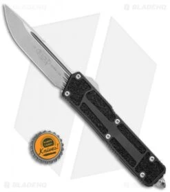Microtech Scarab II S/E OTF Automatic Knife Black (3.75" Stonewash) 278-10 -Blade HQ Shop Microtech Scarab II SE OTF Auto Black SW 278 10 BHQ 116997 jr bottlecap