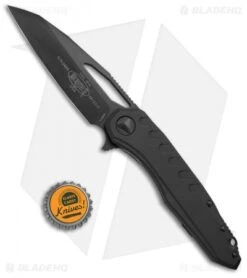 Microtech Sigil MK6 Frame Lock Knife Black (3.75" Black DLC) -Blade HQ Shop Microtech Sigil MK6 Black Al Black DLC 196 1DLCT BHQ 72126 jr bottlecap