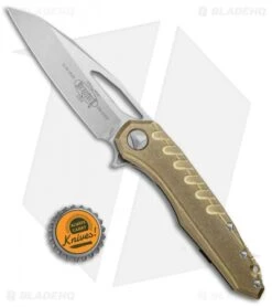 Microtech Sigil MK6 Frame Lock Knife Brass (3.75" Stonewash) 9 Microtech Sigil MK6 Frame Lock Knife Brass (3.75" Stonewash) -Blade HQ Shop Microtech Sigil MK6 FL Brass SW 196 10BR BHQ 76600 jr bottlecap