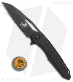 Microtech Signature Series Sigil MK6 Knife Tactical Al (3.8" Black Serr) -Blade HQ Shop Microtech Sigil MK6 tactical al black serr BHQ 74286 er bottlecap